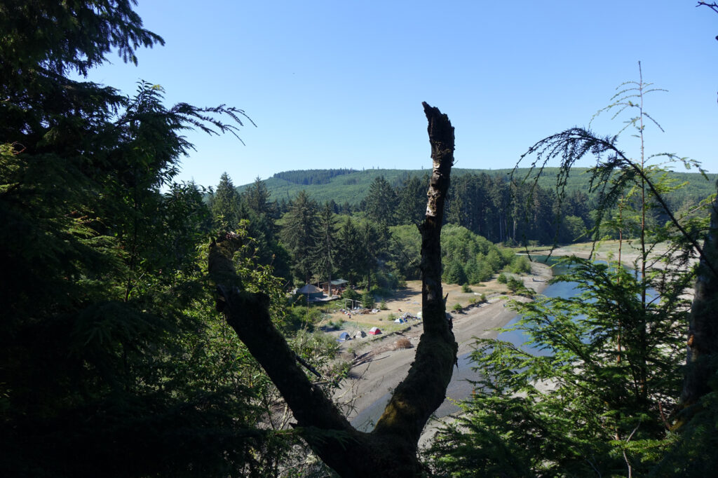 Tent sites viewed from Kydaka Point